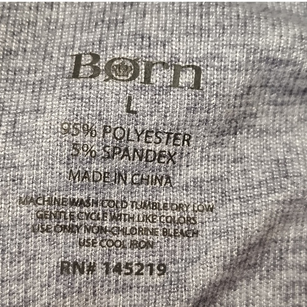 Born Womens Loungewear Pajama Long Sleeve Shirt Large Blue Heathered Comfy Soft - Picture 5 of 5